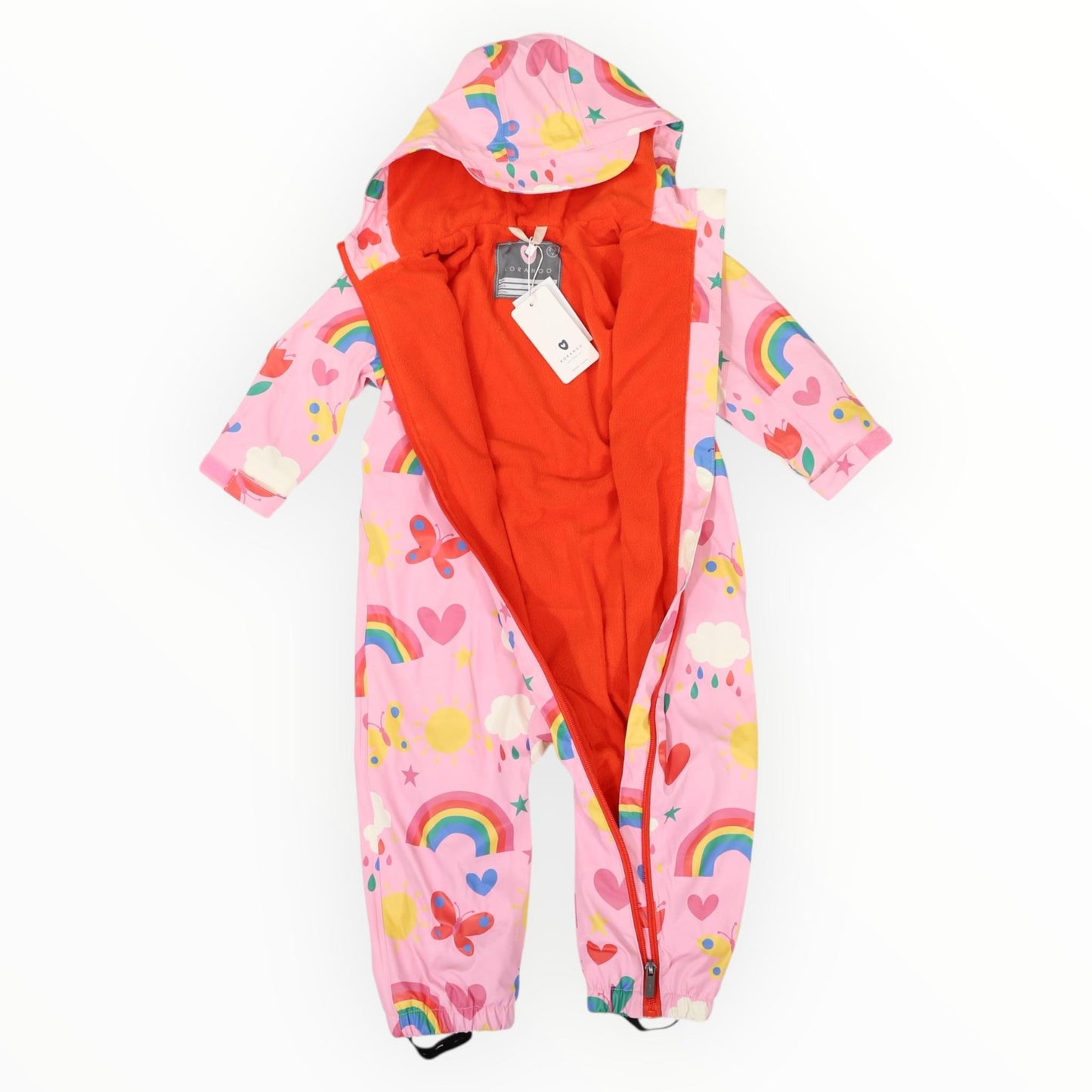Spring Rainbow Rainsuit Pink