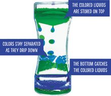 Load image into Gallery viewer, Green &amp; Blue Liquid Motion Bubbler
