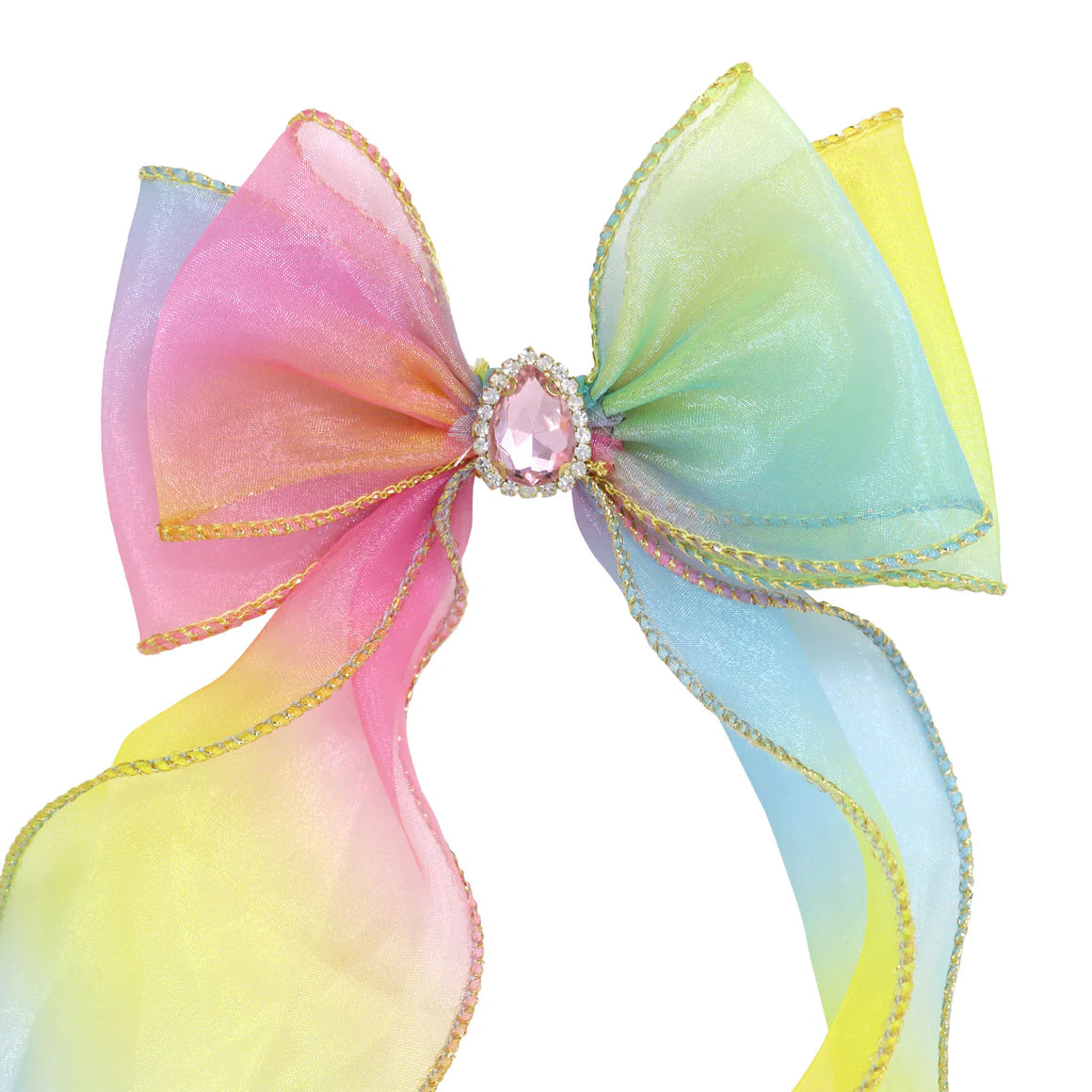 Rainbow Butterfly Bow Hair Clip