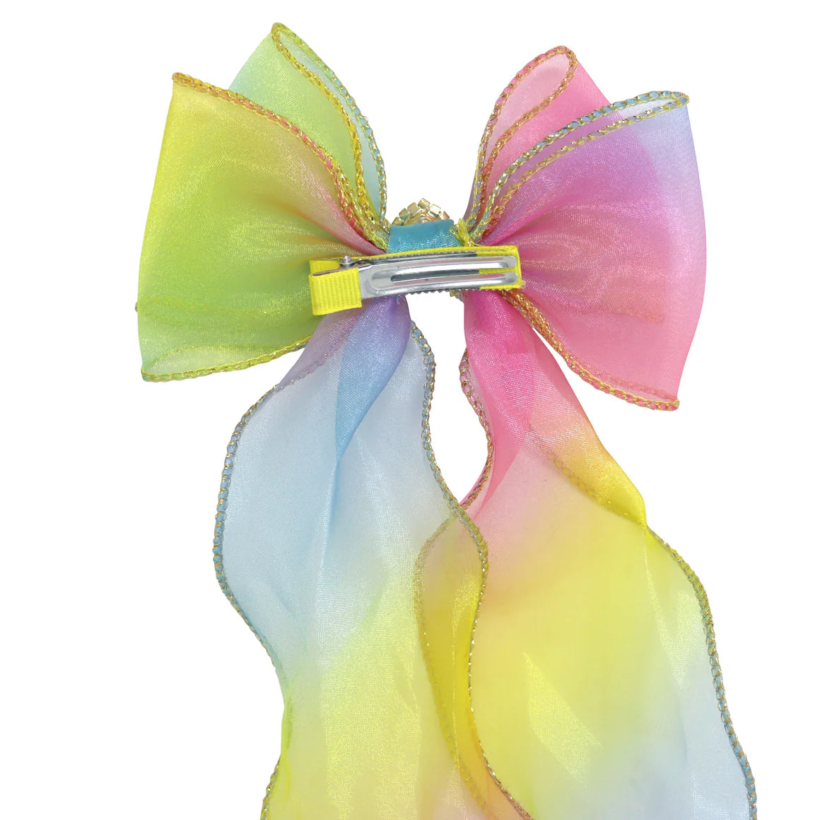 Rainbow Butterfly Bow Hair Clip