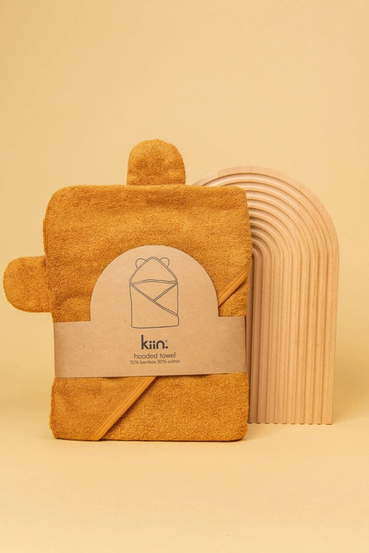 Hooded Towel - Caramel by Kiin Baby