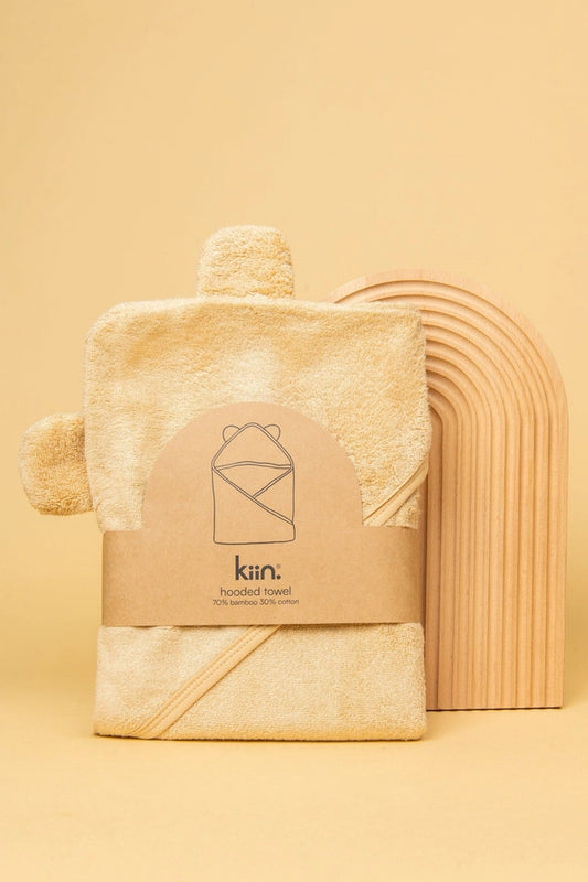 Hooded Towel - Oat by Kiin Baby