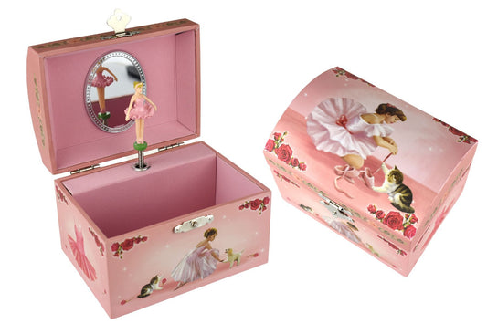Rose Ballerina Music Jewellery Box