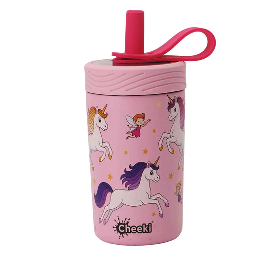 Kids 400ml Insulated Sippy Cup by Cheeki - Unicorns