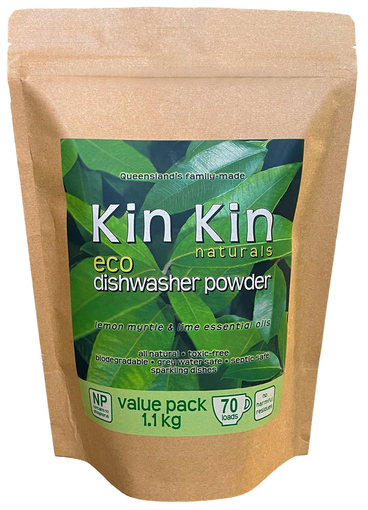 Kin Kin Naturals Dishwashing Powder - Lemon Myrtle & Lime 1.1 kg