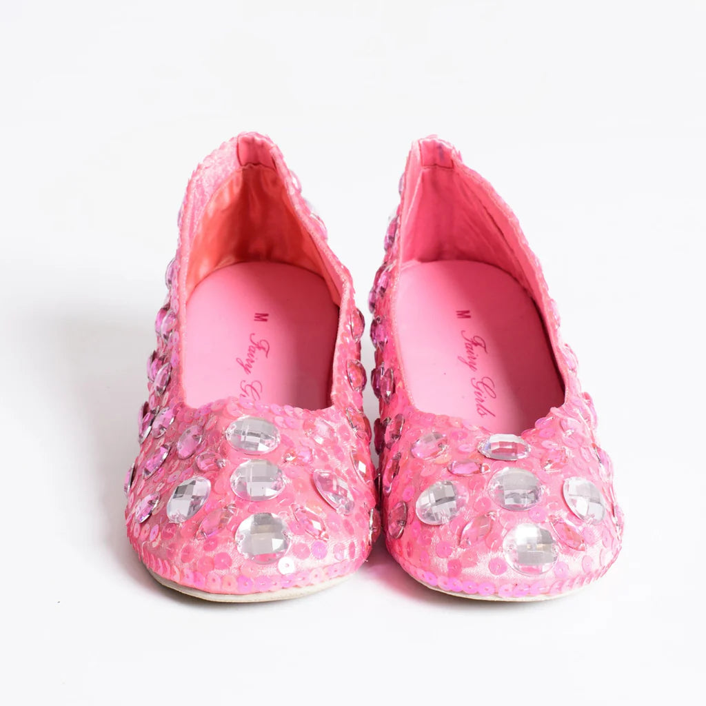 Cinderella Glass Slippers with Heels - Light Pink