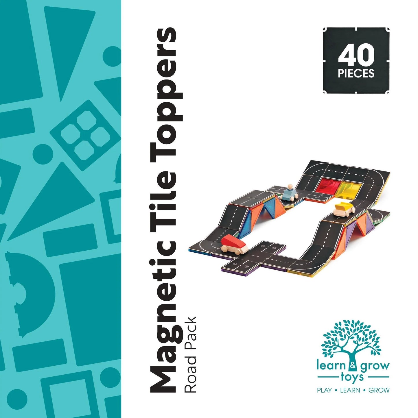 Magnetic Tile Topper - Road Pack (40 Piece)