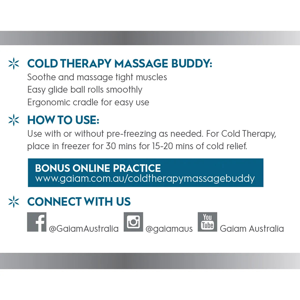 Gaiam Wellness Massage Buddy Cold Therapy