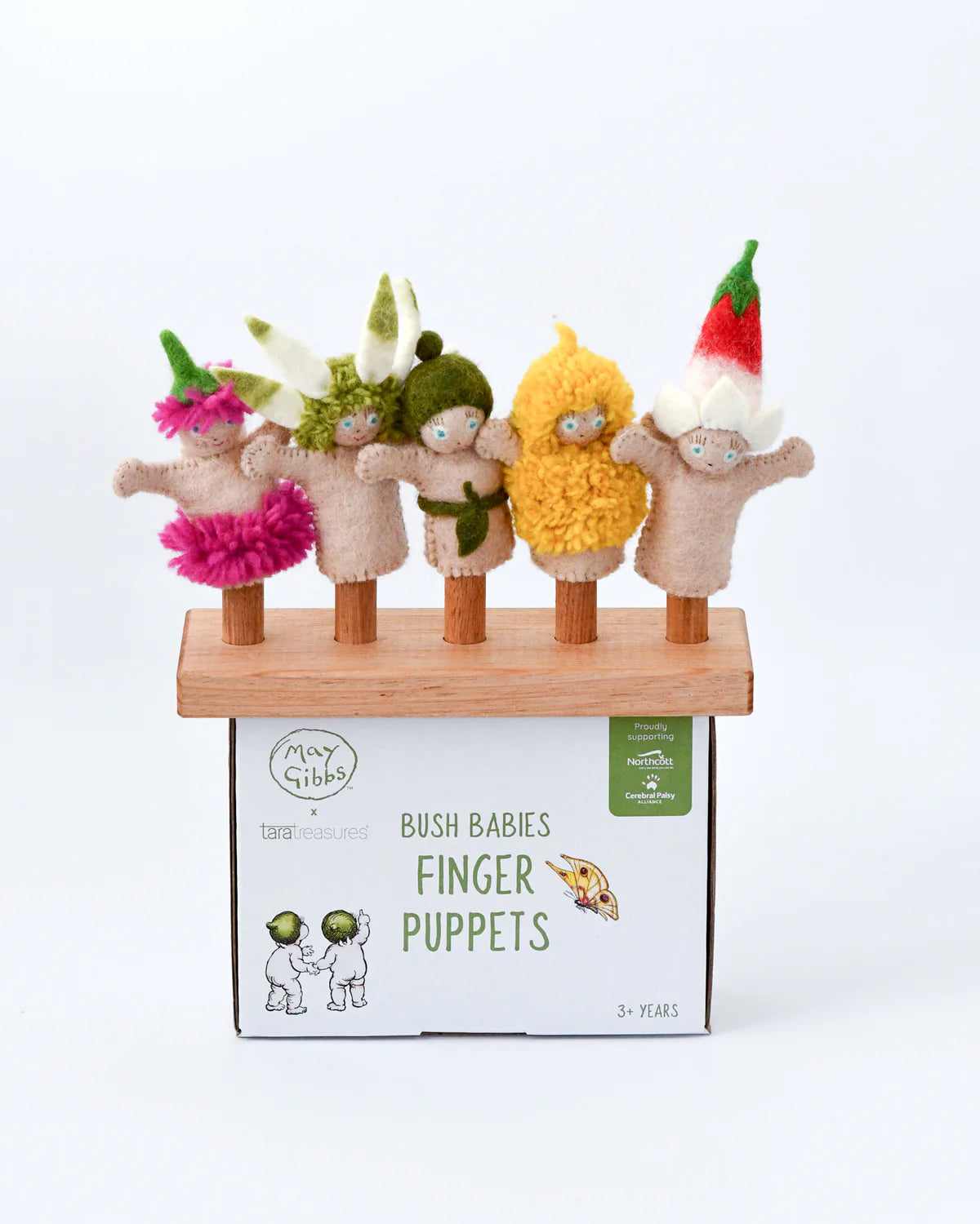 May Gibbs x Tara's Treasures - Bush Babies Finger Puppet Set