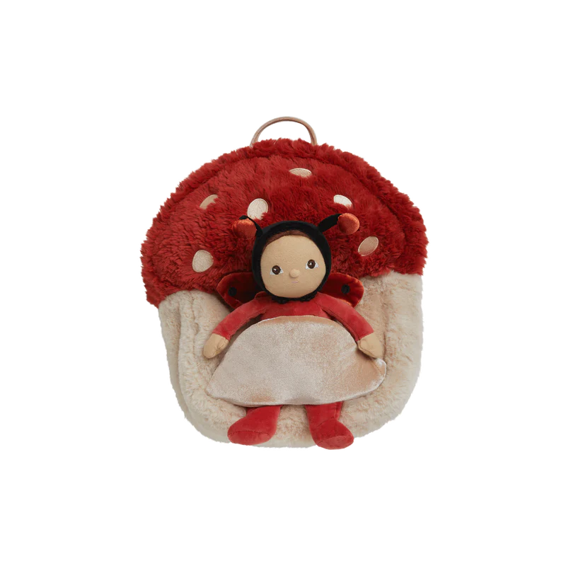 Hopalong Mushroom Backpack - Red by Olli Ella