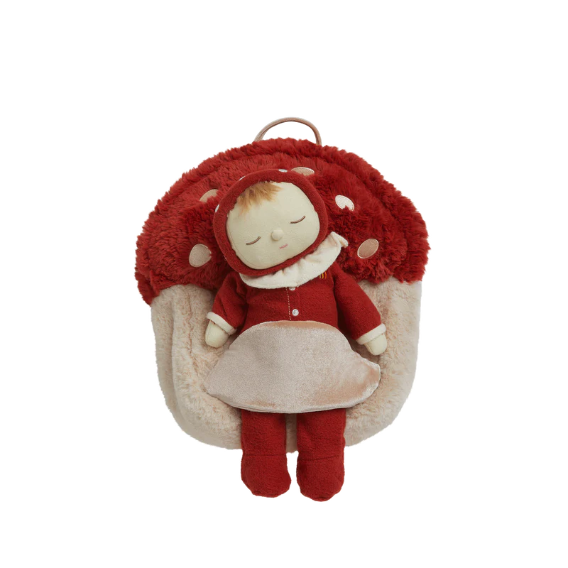 Hopalong Mushroom Backpack - Red by Olli Ella