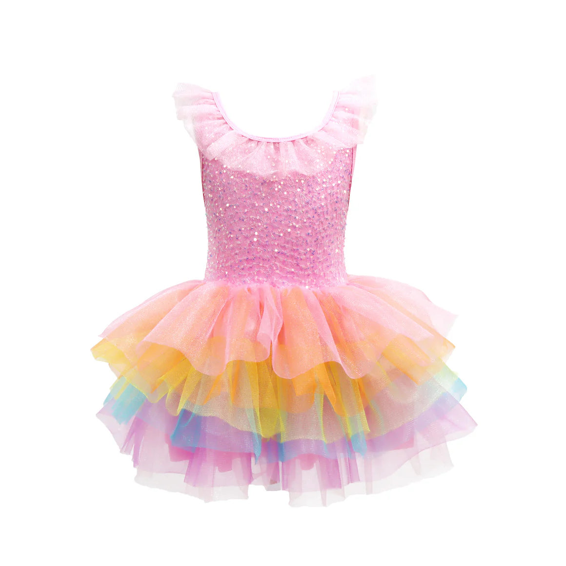 Unicorn Dreamer Multi-layered Rainbow Party Dress Size 3 to 4 Years