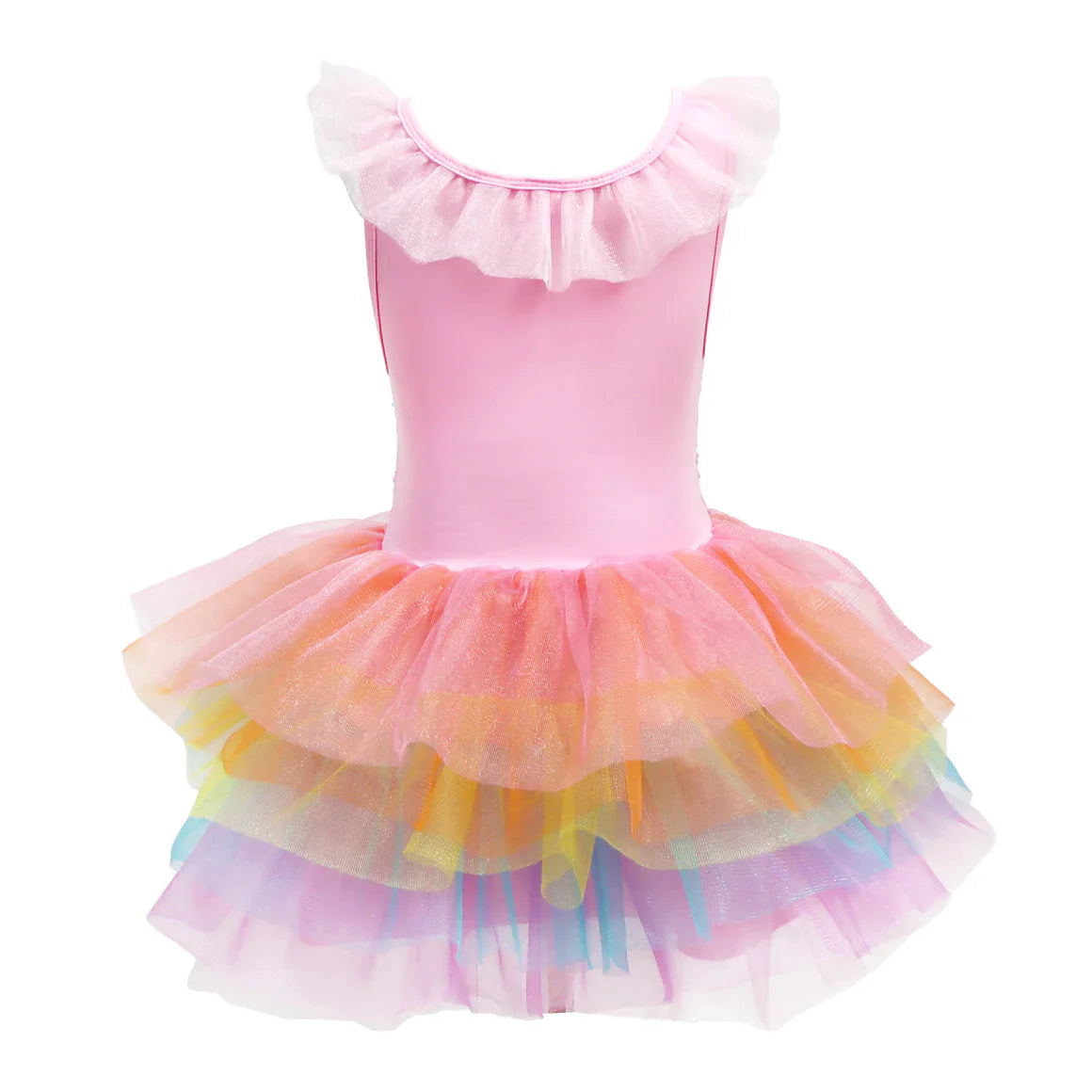 Unicorn Dreamer Multi-layered Rainbow Party Dress Size 5 to 6 Years