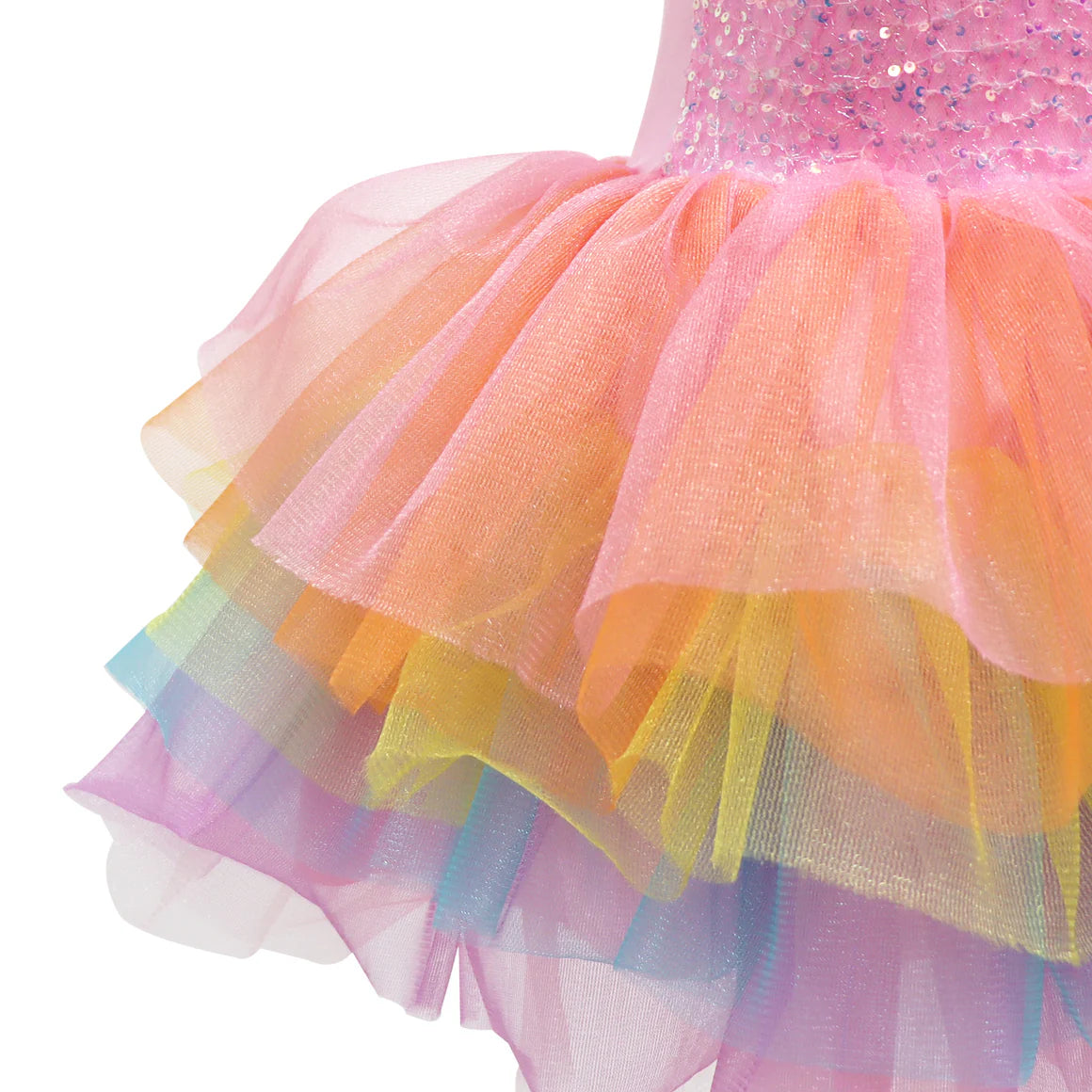 Unicorn Dreamer Multi-layered Rainbow Party Dress Size 3 to 4 Years