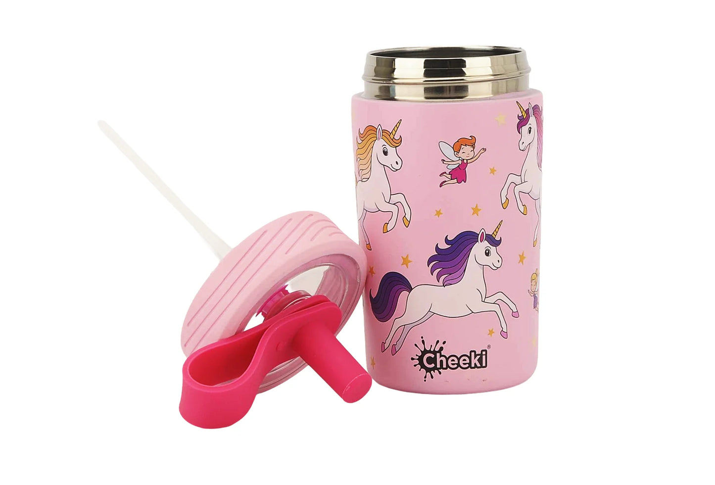 Kids 400ml Insulated Sippy Cup by Cheeki - Unicorns