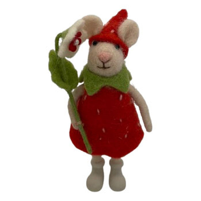 Handmade Felt Strawberry Mouse