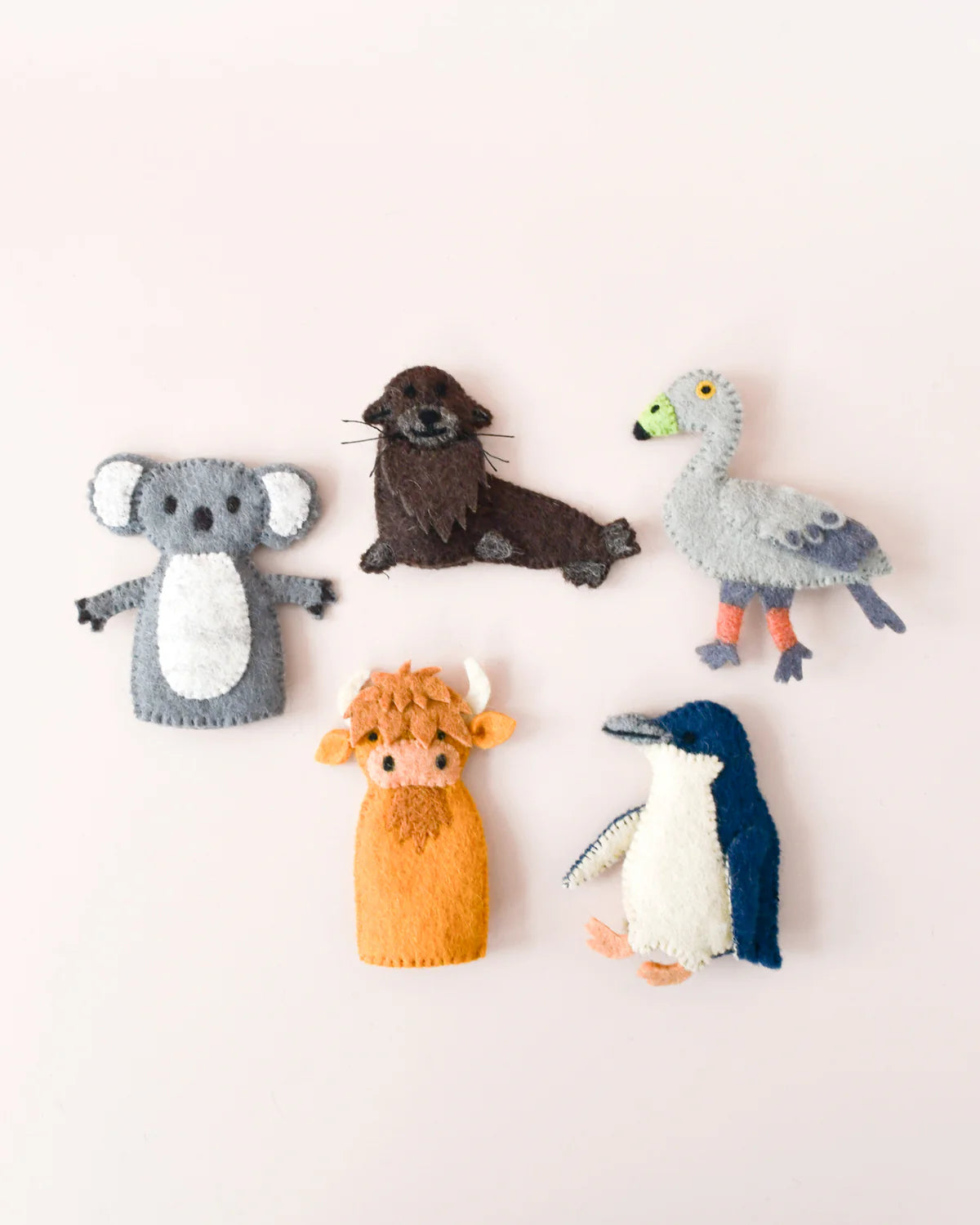 Australian Phillip Island Felt Finger Puppet Set