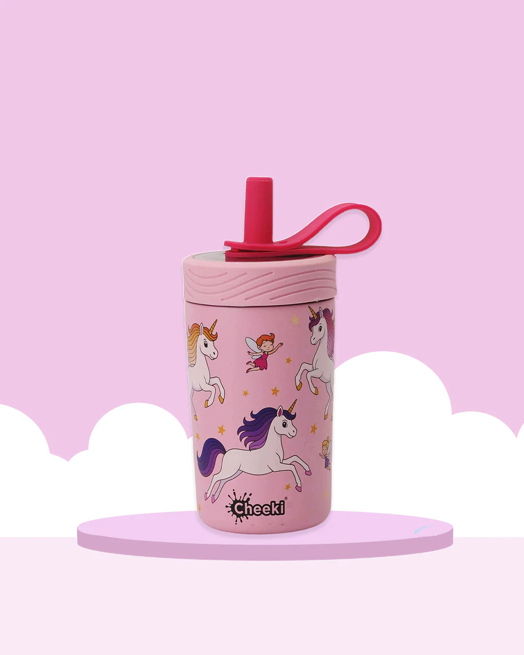 Kids 400ml Insulated Sippy Cup by Cheeki - Unicorns