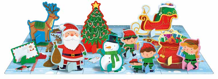 Sassi 3D Puzzle and Book Set - Learn all About Christmas, 40 Pieces