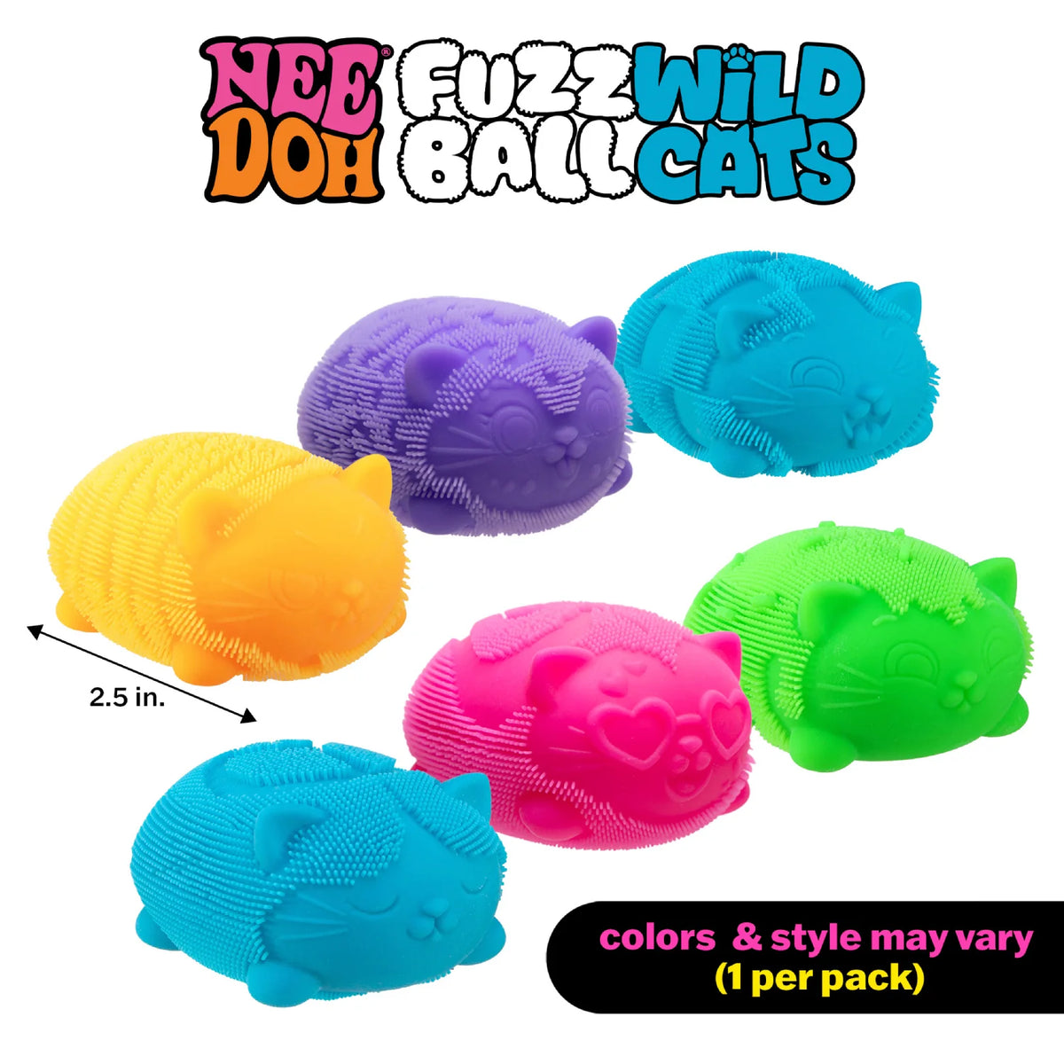 Schylling - Fuzz Ball Wild Cats NeeDoh COMING SOON