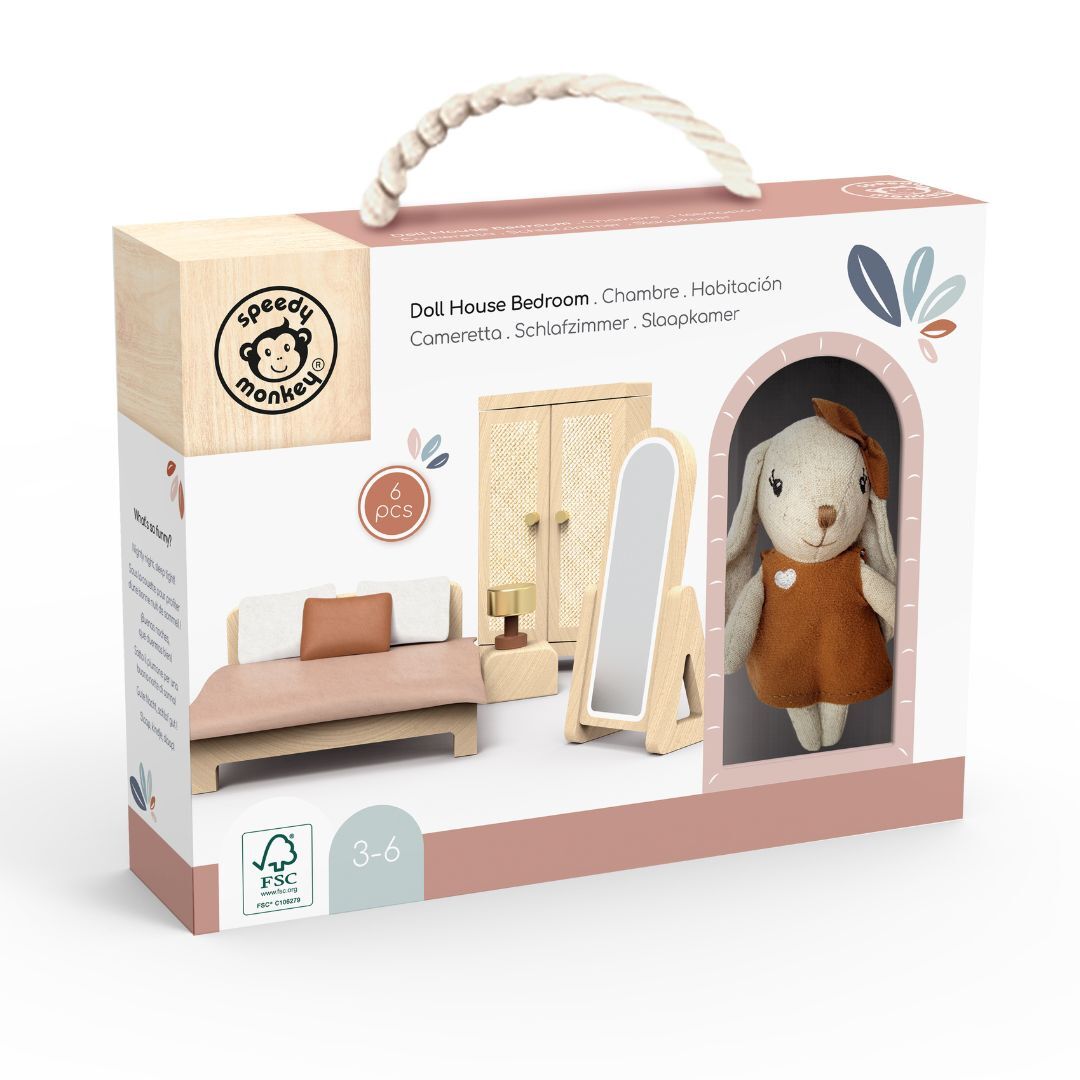 Doll House Bedroom Furniture and Bunny Character