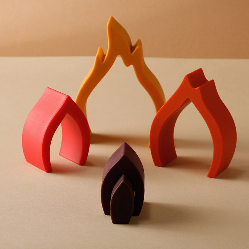 Silicone Fire Stacker - Red