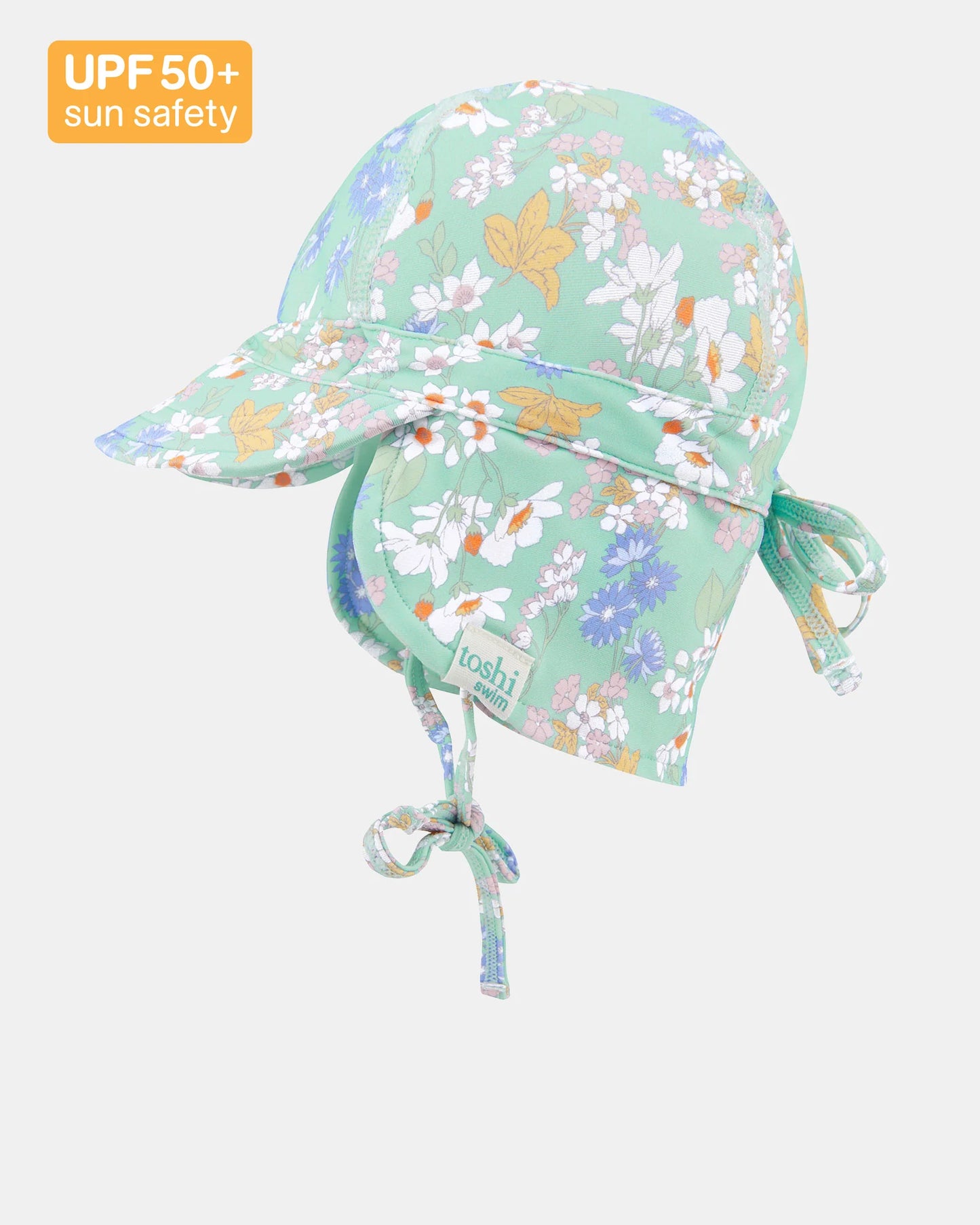 Toshi Swim Baby Flap Cap Classic Sea Blossom