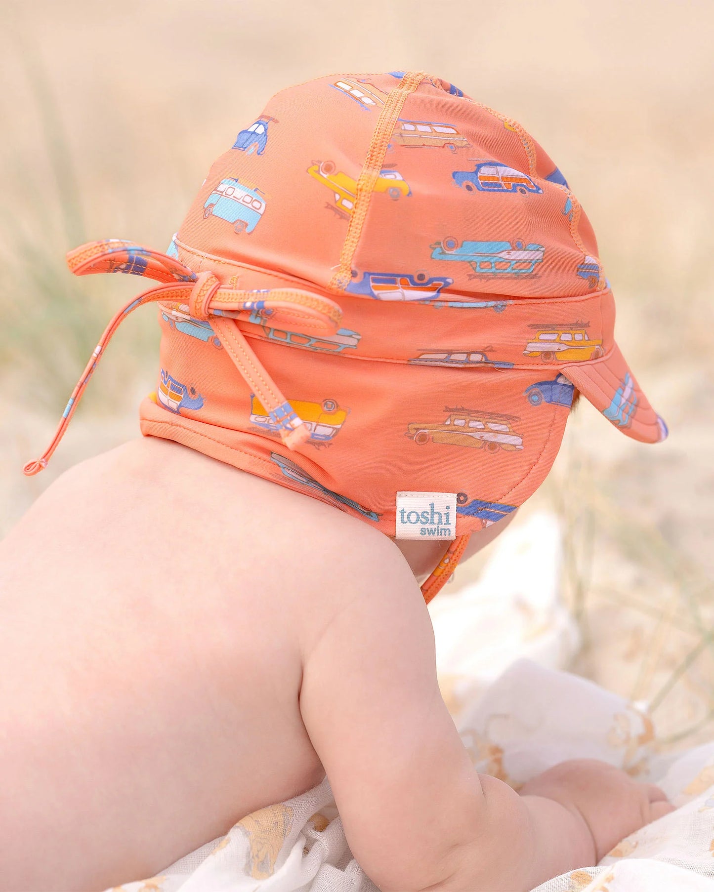 Toshi Swim Baby Flap Cap Classic Surfs Up
