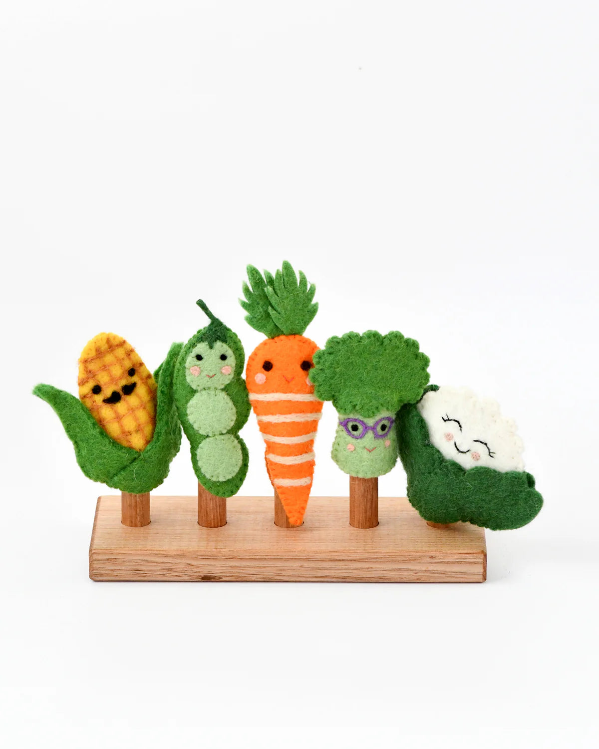 Felt Vegetable Finger Puppets by Tara's Treasures