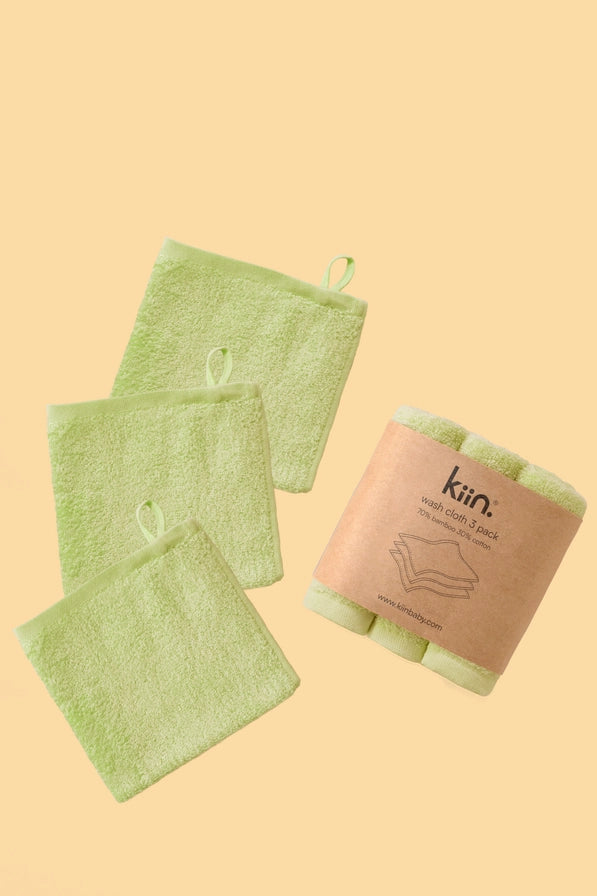 Wash Cloths Three Pack - Apple by Kiin Baby