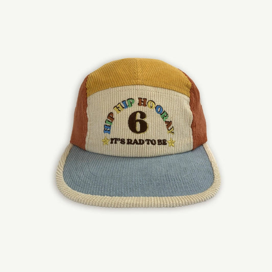 6th Birthday Cord Cap - Primary Spliced by Banabae