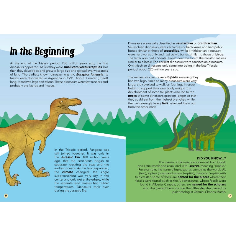 Sassi Travel, Learn and Explore - Puzzle and Book Set - Dinosaurs, 205 Pcs