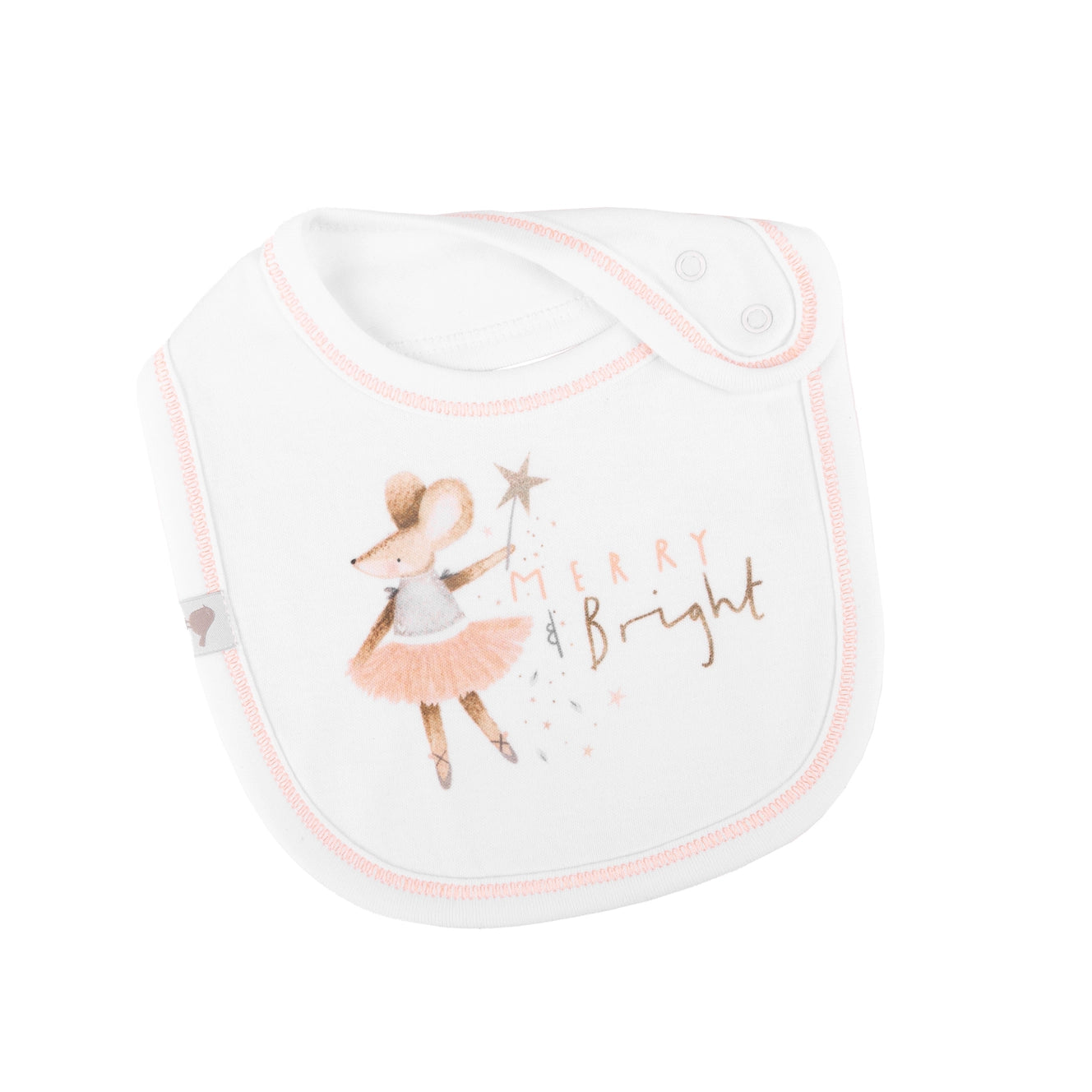 Christmas Magical Mouse Organic Cotton Bib