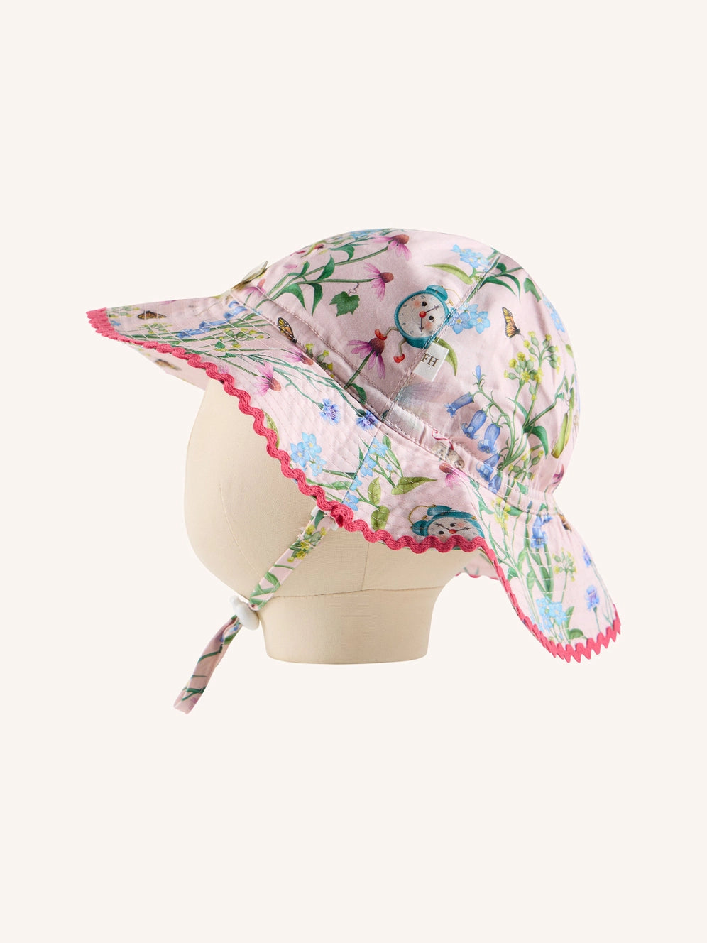 SALE Magic Faraway Tree Enchanted Garden Summer Baby Hat - Sugar Pink by Fleur Harris