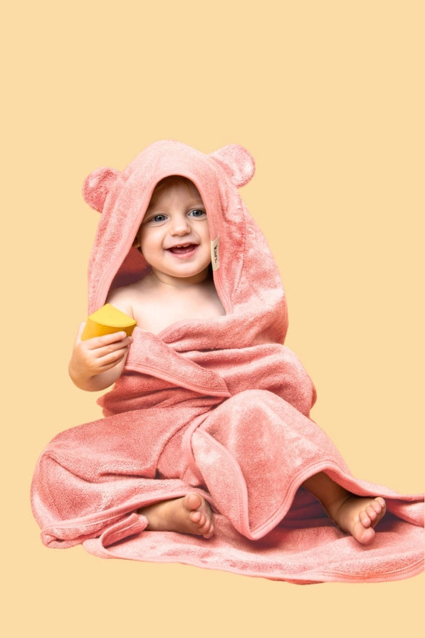 Hooded Towel - Peony by Kiin Baby