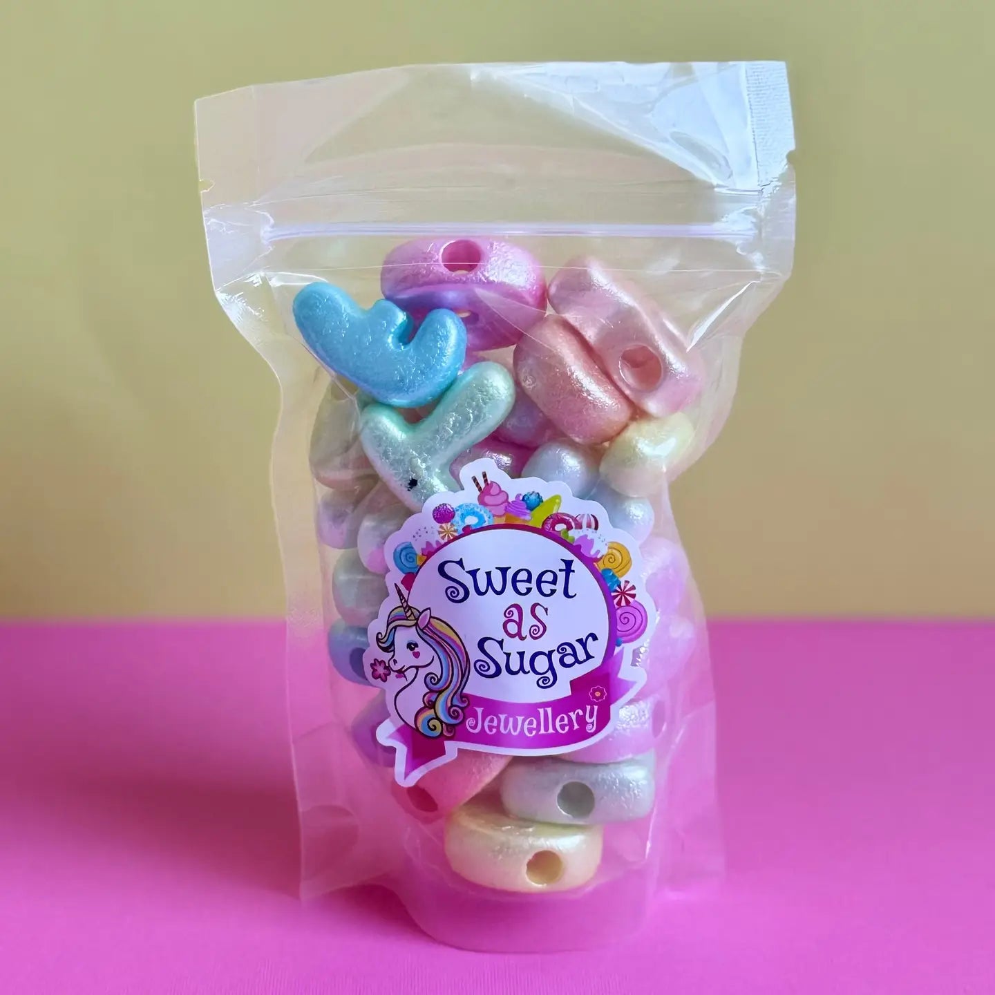 Alphabet Letter Bead Refill Kit Pastel by Sweet As Sugar Jewellery