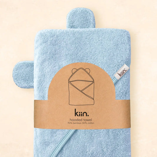 Hooded Towel - Sky by Kiin Baby