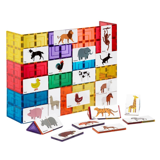 Magnetic Tile Topper - Duo Animal Puzzle Pack