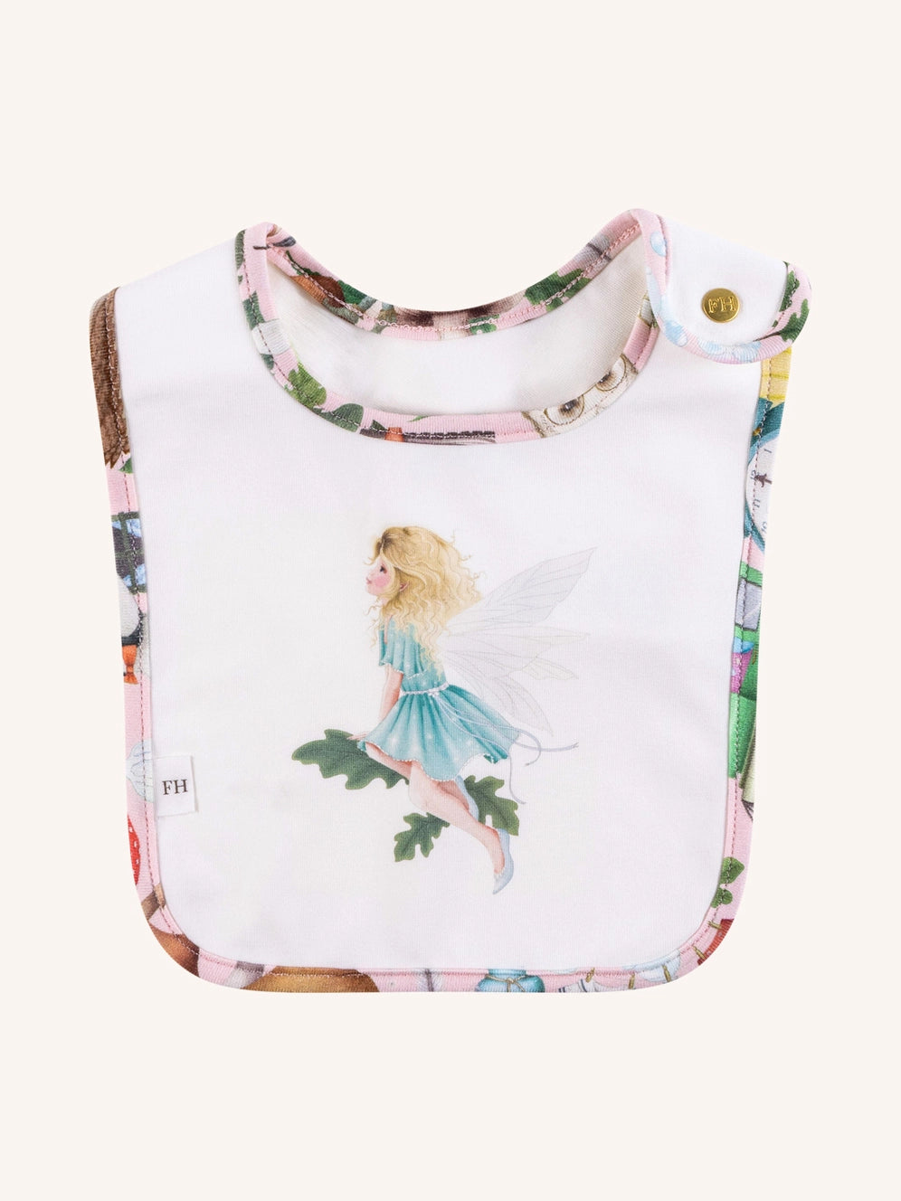 SALE Magic Faraway Tree Dandy Duo Bibs - Fairy White by Fleur Harris
