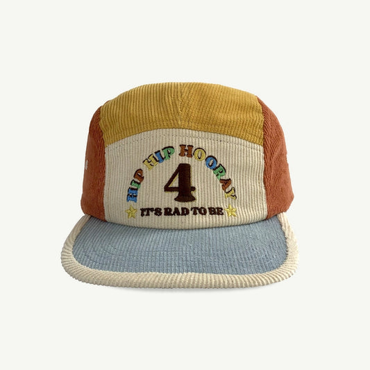 4th Birthday Cord Cap - Primary Spliced by Banabae