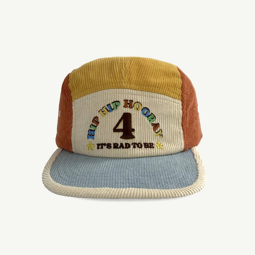 4th Birthday Cord Cap - Primary Spliced by Banabae