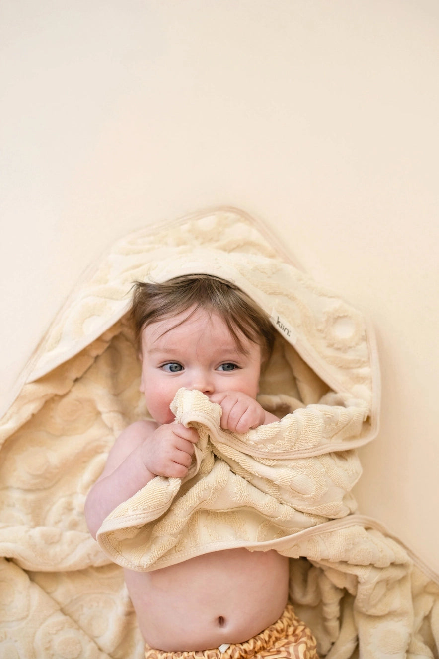 Hooded Beach Towel - Oat by Kiin Baby