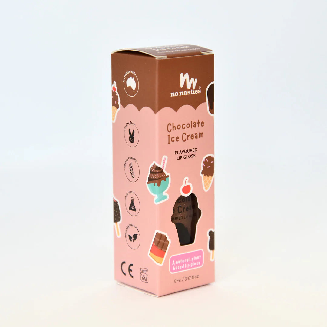 Natural Lip Gloss Chocolate Ice-Cream by No Nasties