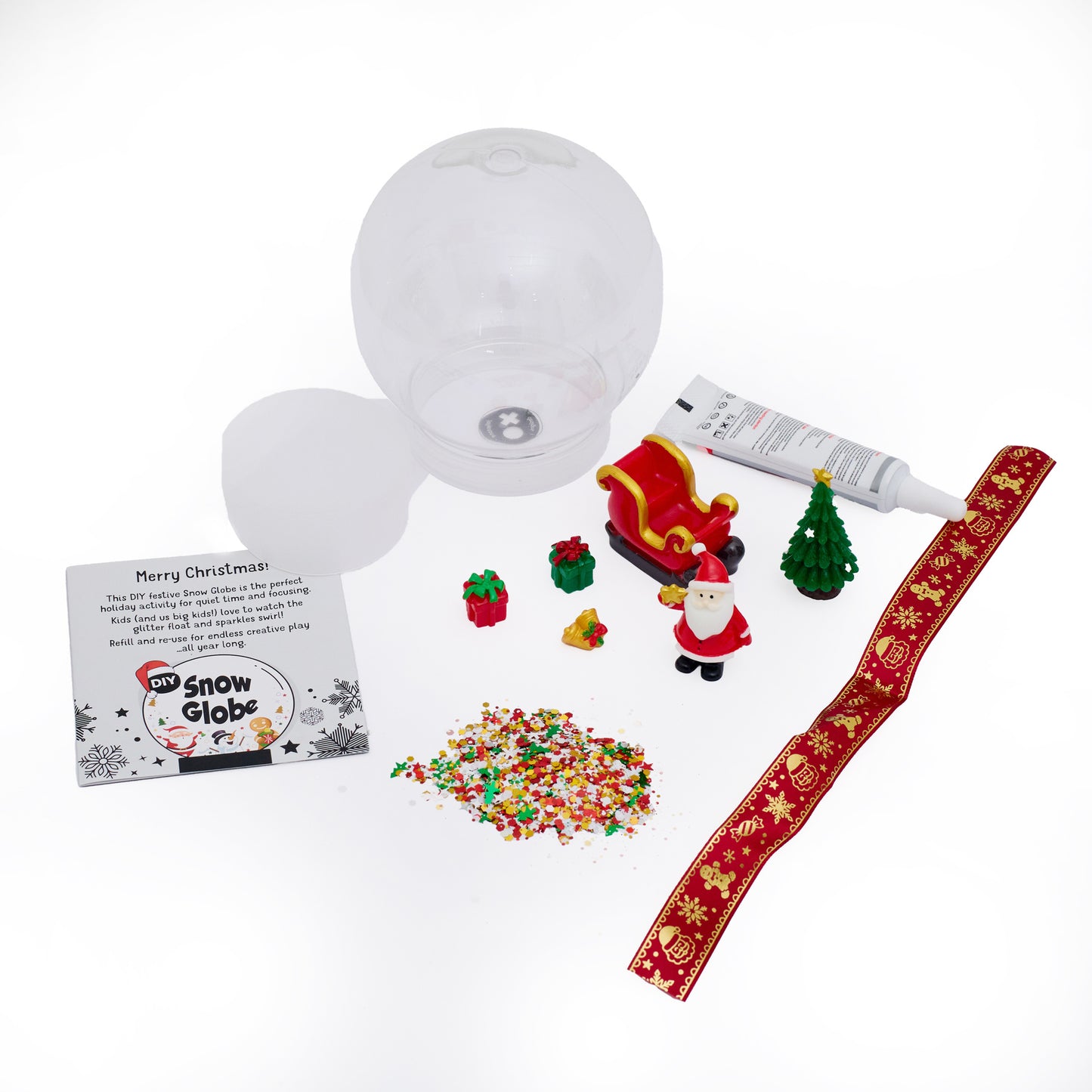 DIY Christmas Snow Globe - Santa's Sleighride by Jellystone Designs