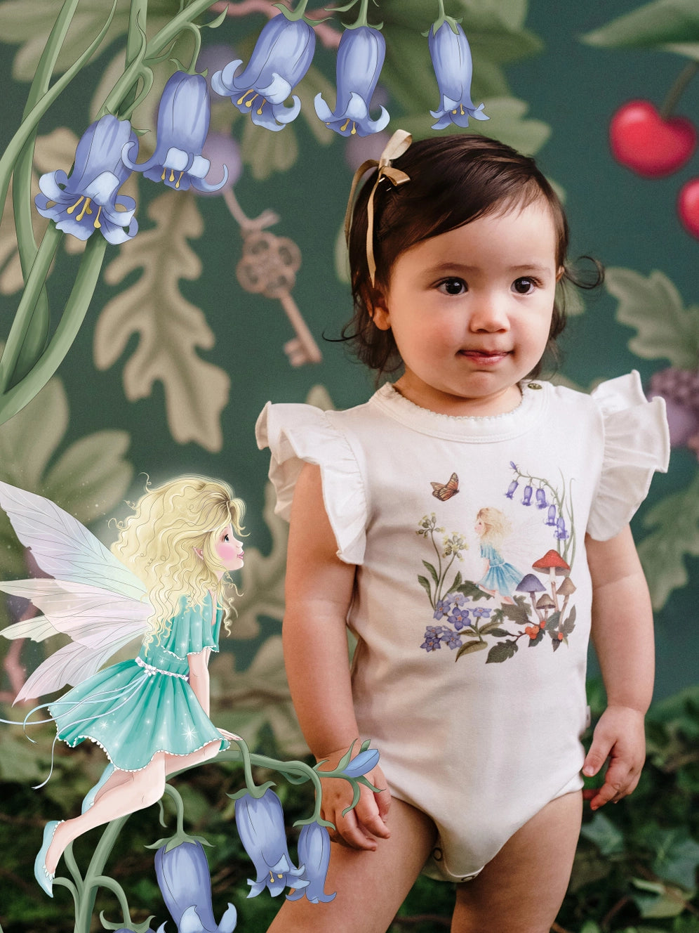 SALE Magic Faraway Tree Silky's Garden Bijou Bodysuit - Fairy White by Fleur Harris
