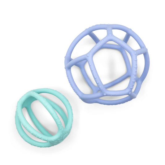 Two Pack Sensory Ball & Fidget Ball - Soft Blue and Soft Mint by Jellystone Designs