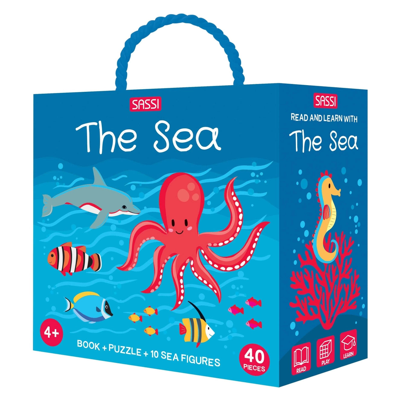 Sassi 3D Puzzle and Book Set - the Sea, 40 Pcs