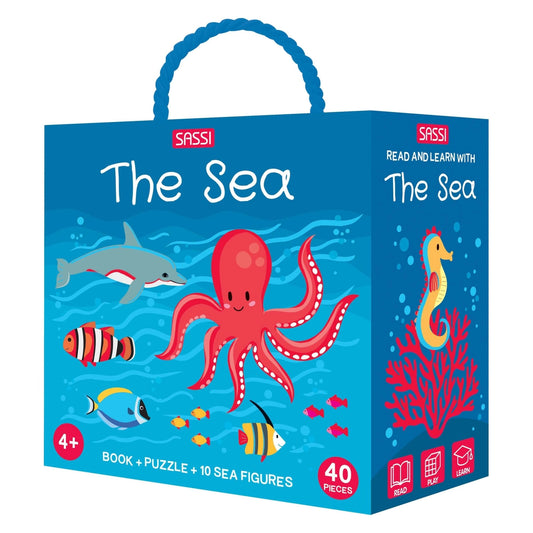 Sassi 3D Puzzle and Book Set - the Sea, 40 Pcs