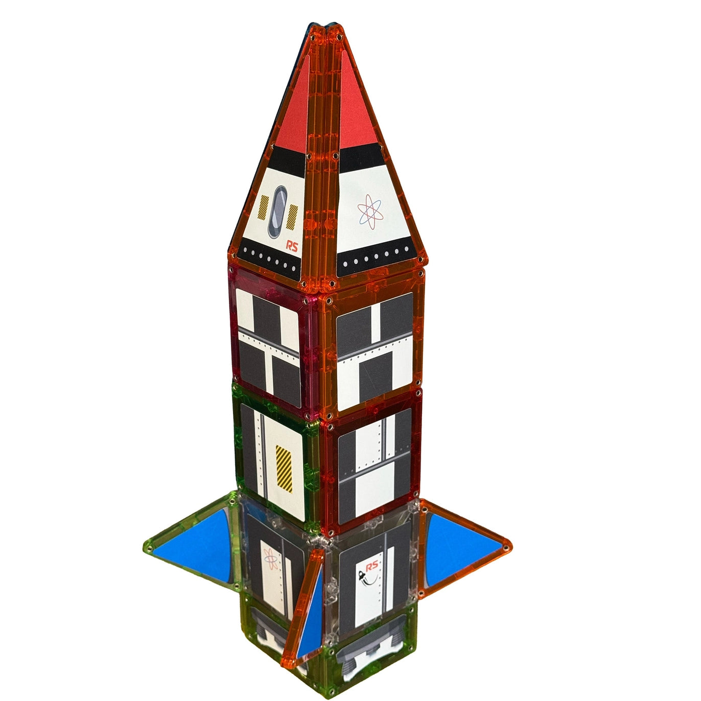 Rocket Ship: Reusable Decals For Customizing Magnetic Tiles
