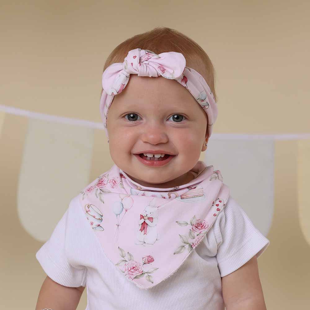 Alice’S Tea Party Organic Dribble Bib by Snuggle Hunny
